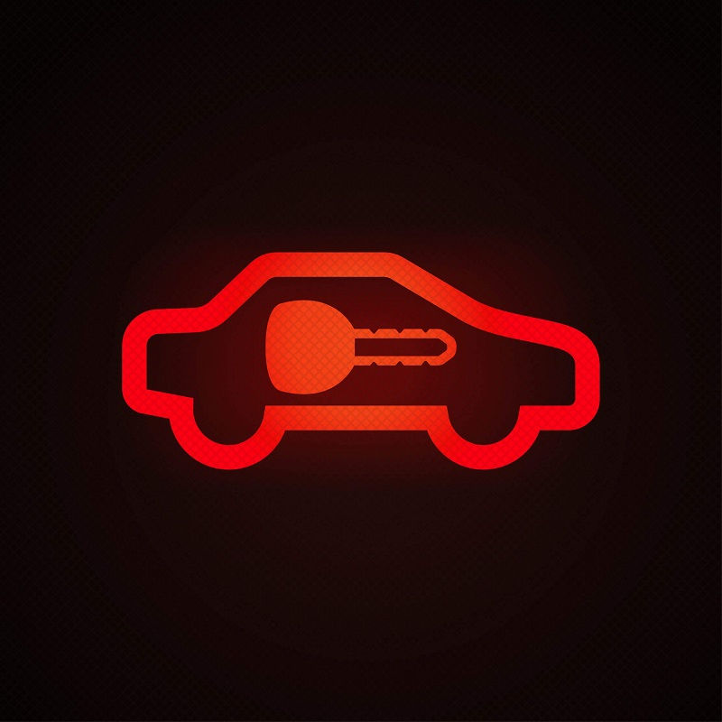 Red Car Symbol on Dashboard Nissan