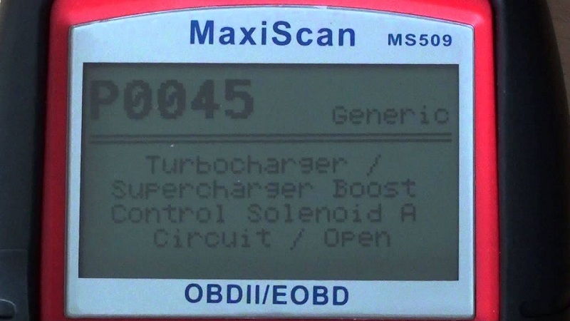 P0045 TurbochargerSupercharger Boost Control A CircuitOpen