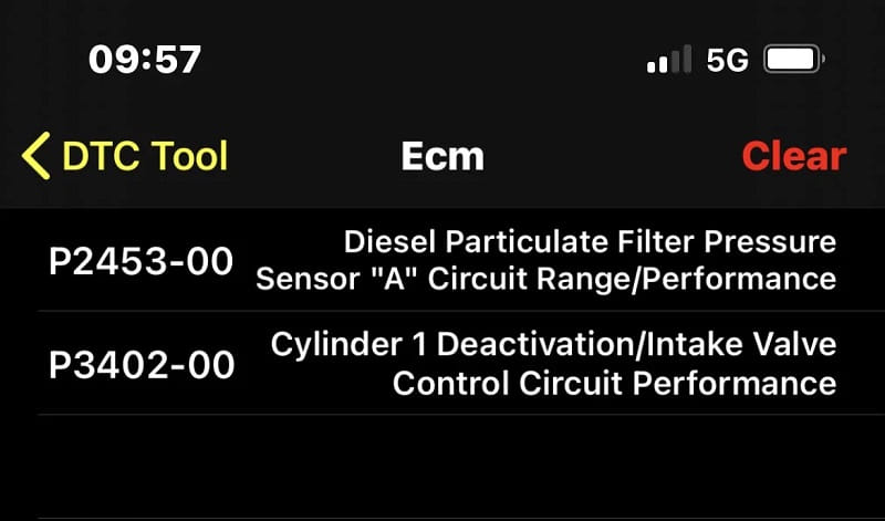P3402 Cylinder 1 Deactivation Intake Valve Control Circuit Performance